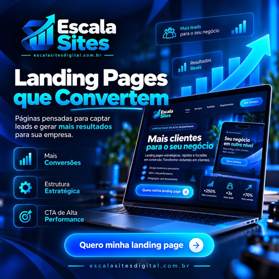Arte da Escala Sites Digital sobre criação de landing pages